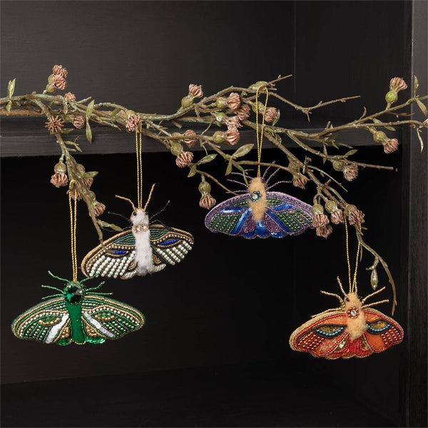 Beaded Moth Ornaments