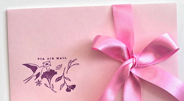 Air mail dove rubber stamp snail mail lover pen pal gift