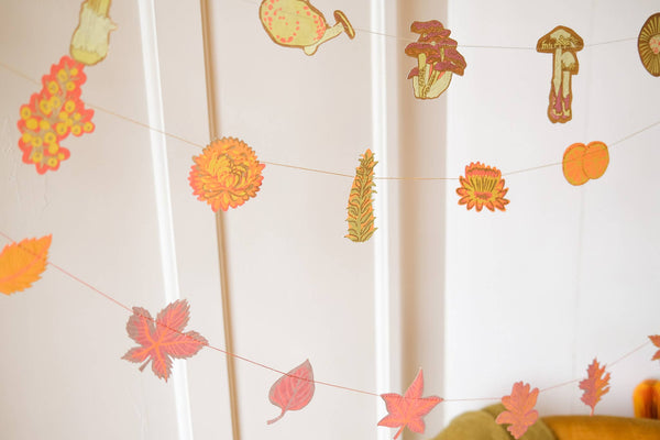 Autumn Leaves Sewn Garland