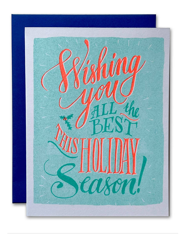 Wishing You All the Best Risograph Holiday Card