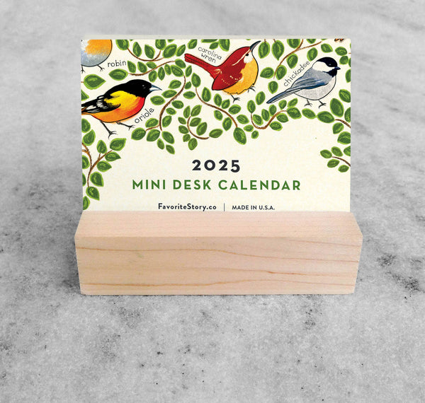 2026 Mini Desk Calendar, Birds