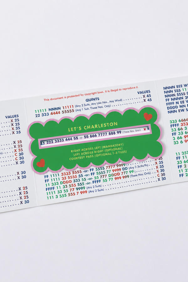 Mahjong Line Finder Tool for Standard and Large Size NMJL Cards - Green