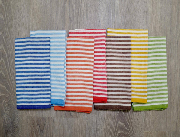 Ticking Stripe Napkin 20x20 | Basil | Set of 2