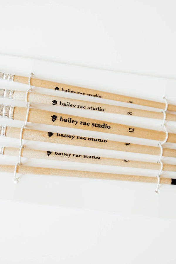 Round Tip Watercolor Brush Set -- 6 piece