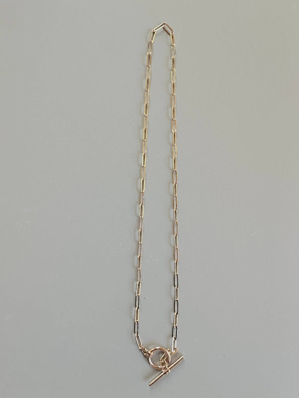 14k Gold Plated Link & Chain Necklace