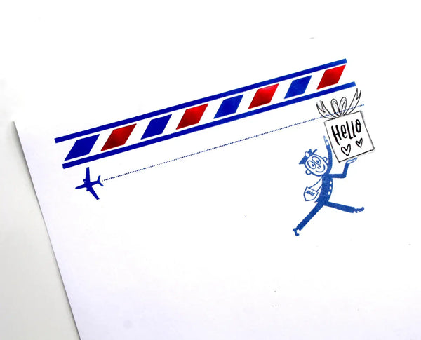 Mr. Zip Holding Stamp Rubber Stamp for Journals & Mail