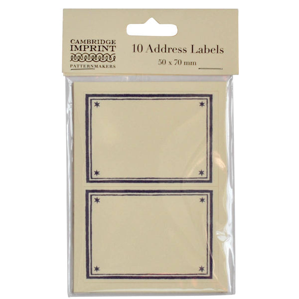 Packet of 10 Large Self-Adhesive Labels with Twilight Border