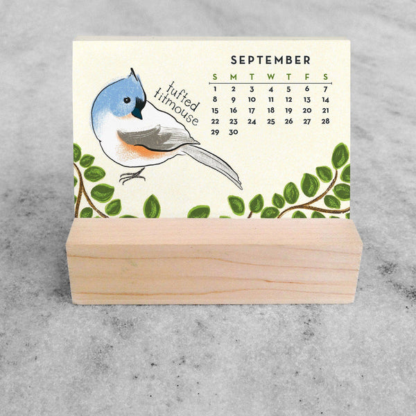 2026 Mini Desk Calendar, Birds
