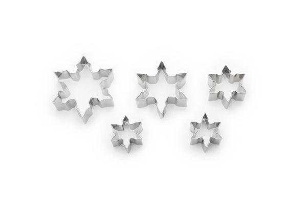 Fox Run Stainless Steel Snowflake Cookie Cutter Set, Set 5