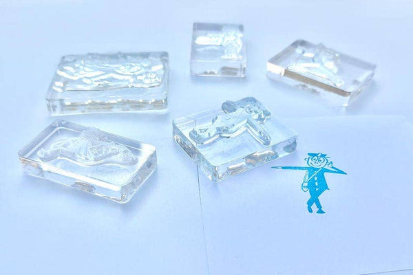 Mr Zip Stamp Set 5 pieces clear acrylic stamps journal decor