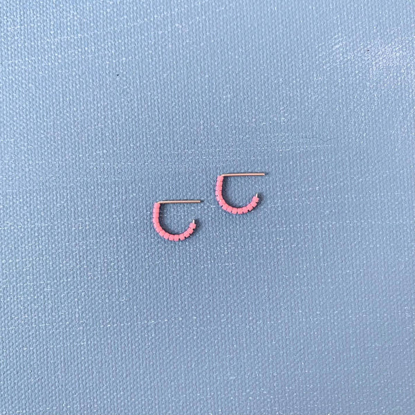 Tiny Huggie in Flamingo Pink