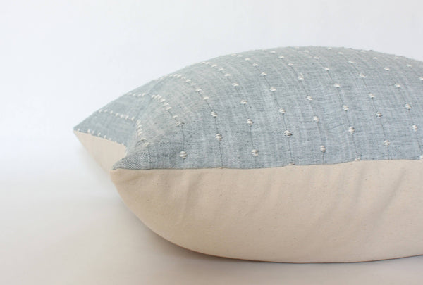 Blue Dot Textured Pillow
