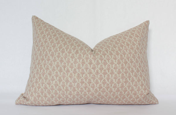 Neutral Floral Pillow Cover, Blush Pillow Cover | Lotus
