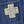 Barn quilt chenille and felt patch - cream