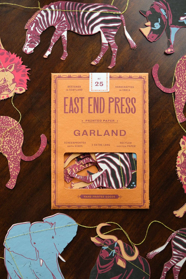 SAFARI ANIMALS SEWN GARLAND