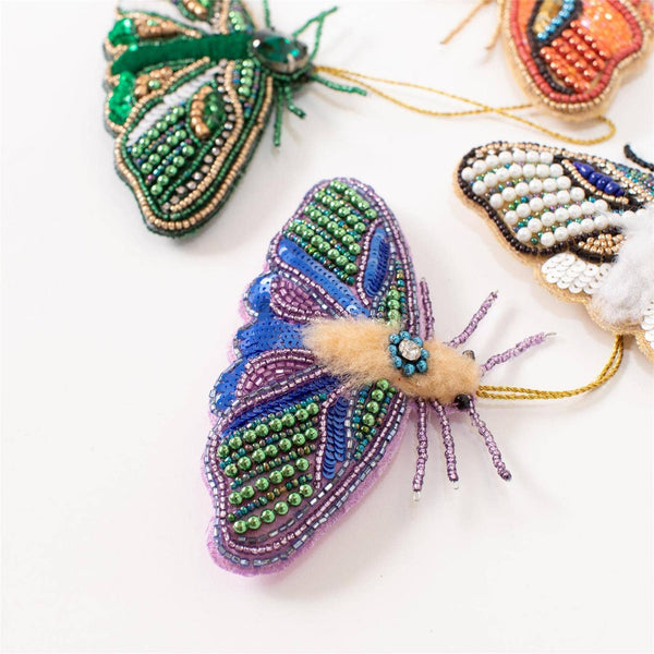 Beaded Moth Ornaments