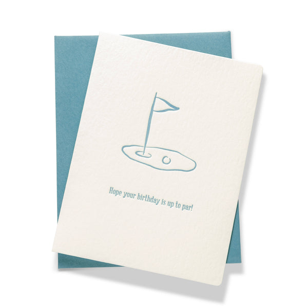 Golf Birthday | Letterpress Greeting Card | Birthday