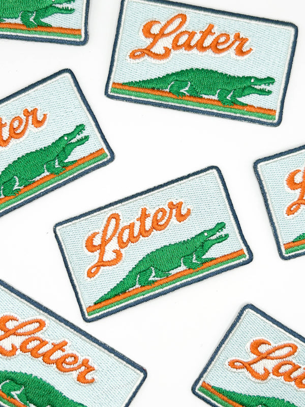 Later Gator Embroidered Patch – Alligator Patch, Southern