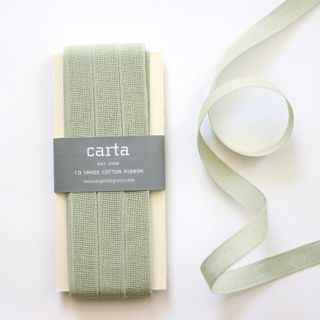 Loose weave cotton ribbon | wood paddle 10 Yards