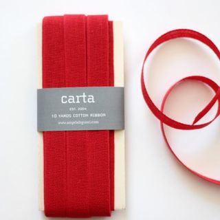 Loose weave cotton ribbon | wood paddle 10 Yards